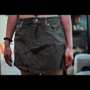 Forever 21 Green Faux Suede Skirt